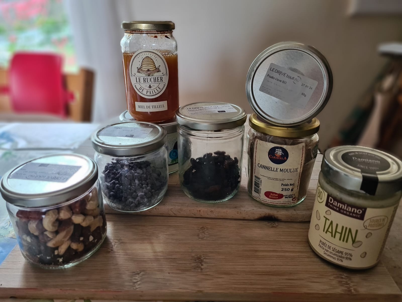 Bocaux de conserve avec étiquette Les Mamas vous régalent